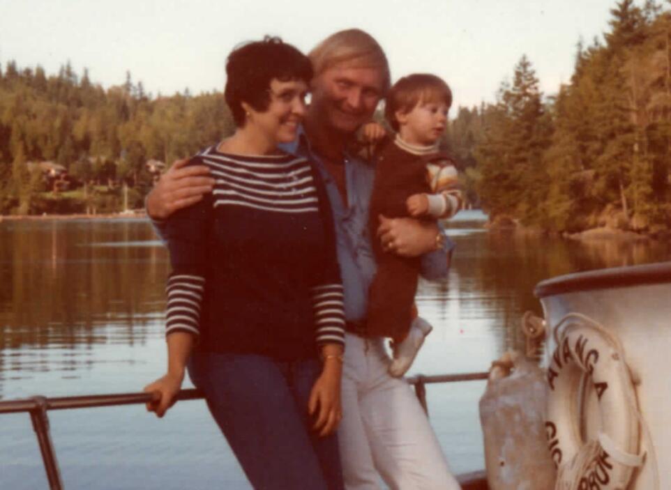 Gil, Beth and Jeremy Nickel on boat