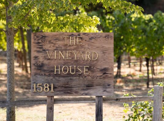 The Vineyard House sign